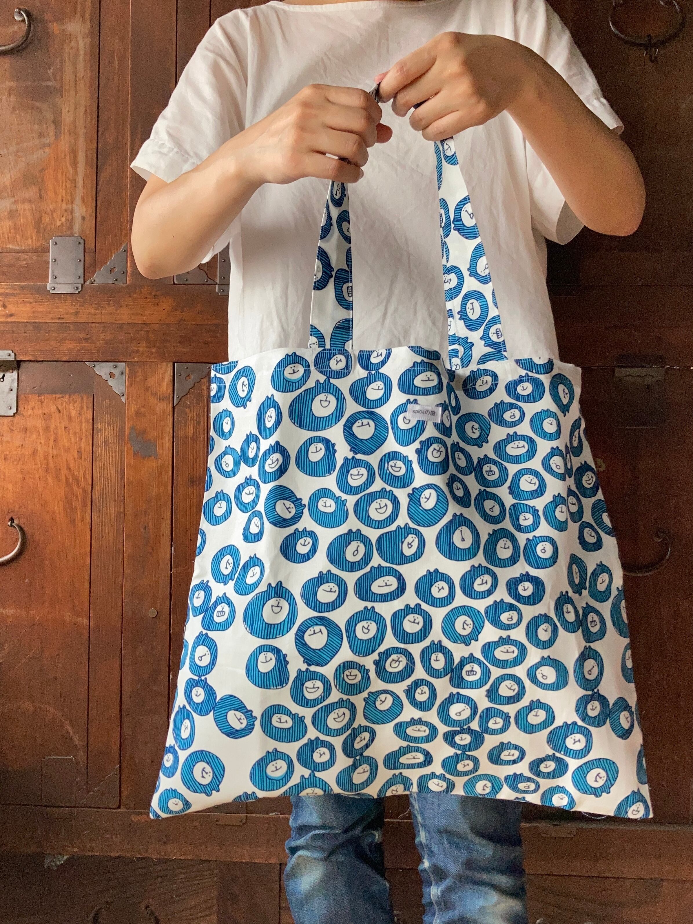 一年中使える！麻バッグ♡青 SCTM000034- かごバッグ