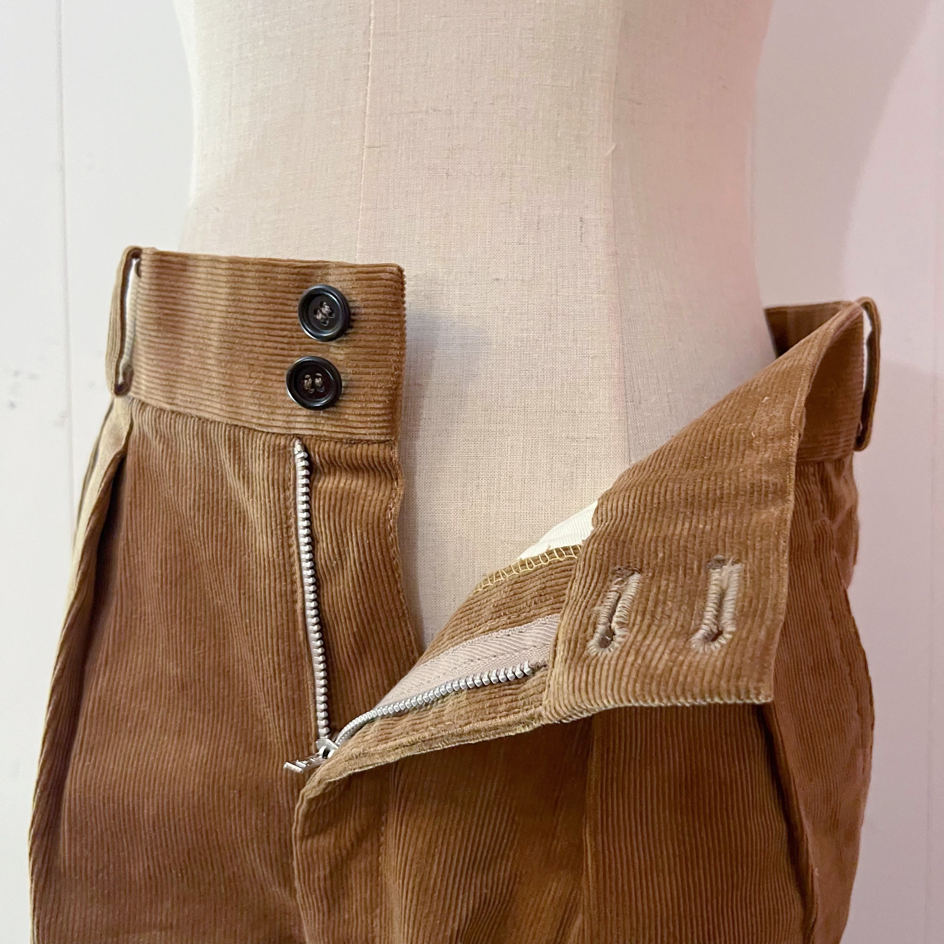 brown corduroy wide pants