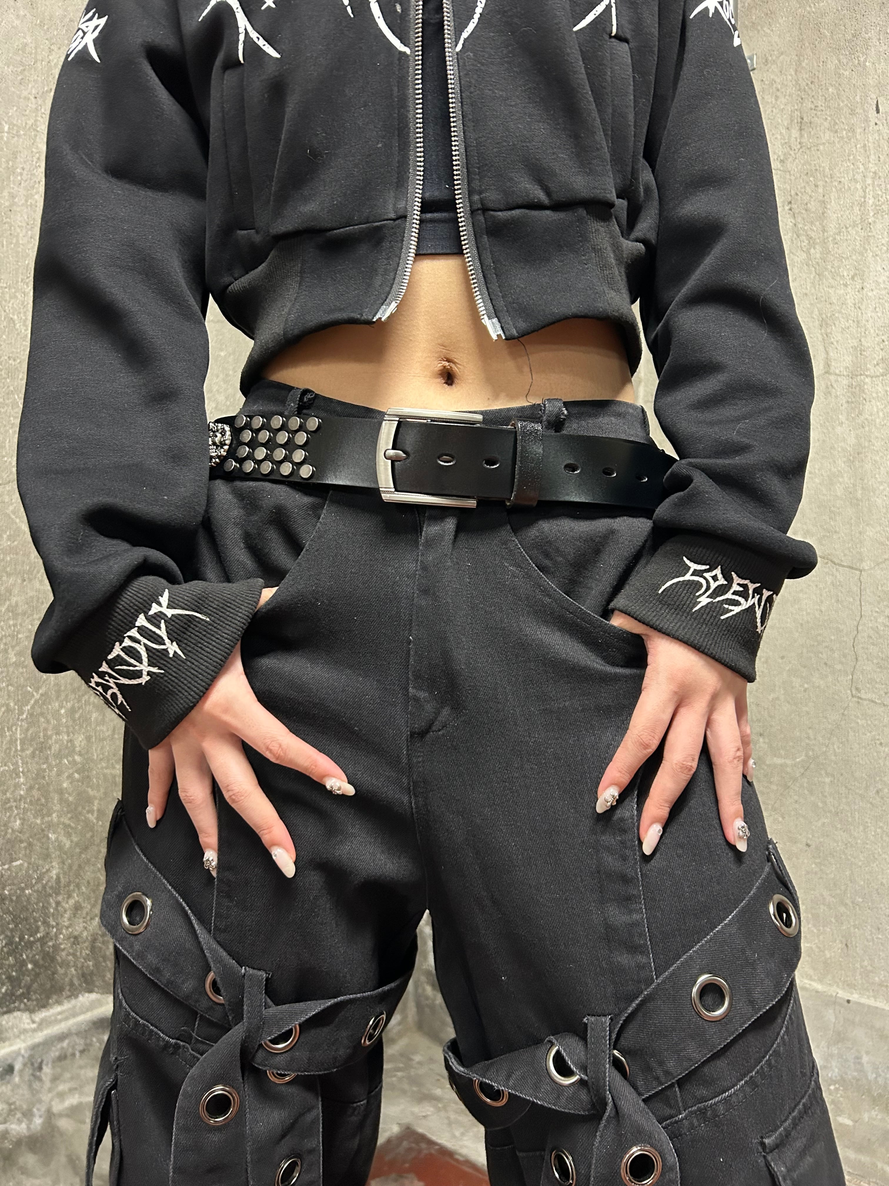 スタッツクロスドクロベルト サブカル 地雷 Y2K | 韓国系ユニセックス