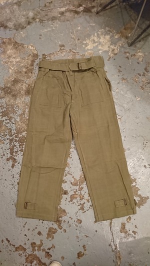 40s "FRENCH ARMY M-35 MOTOR CYCLE RIDING  PANTS " DEAD STOCK