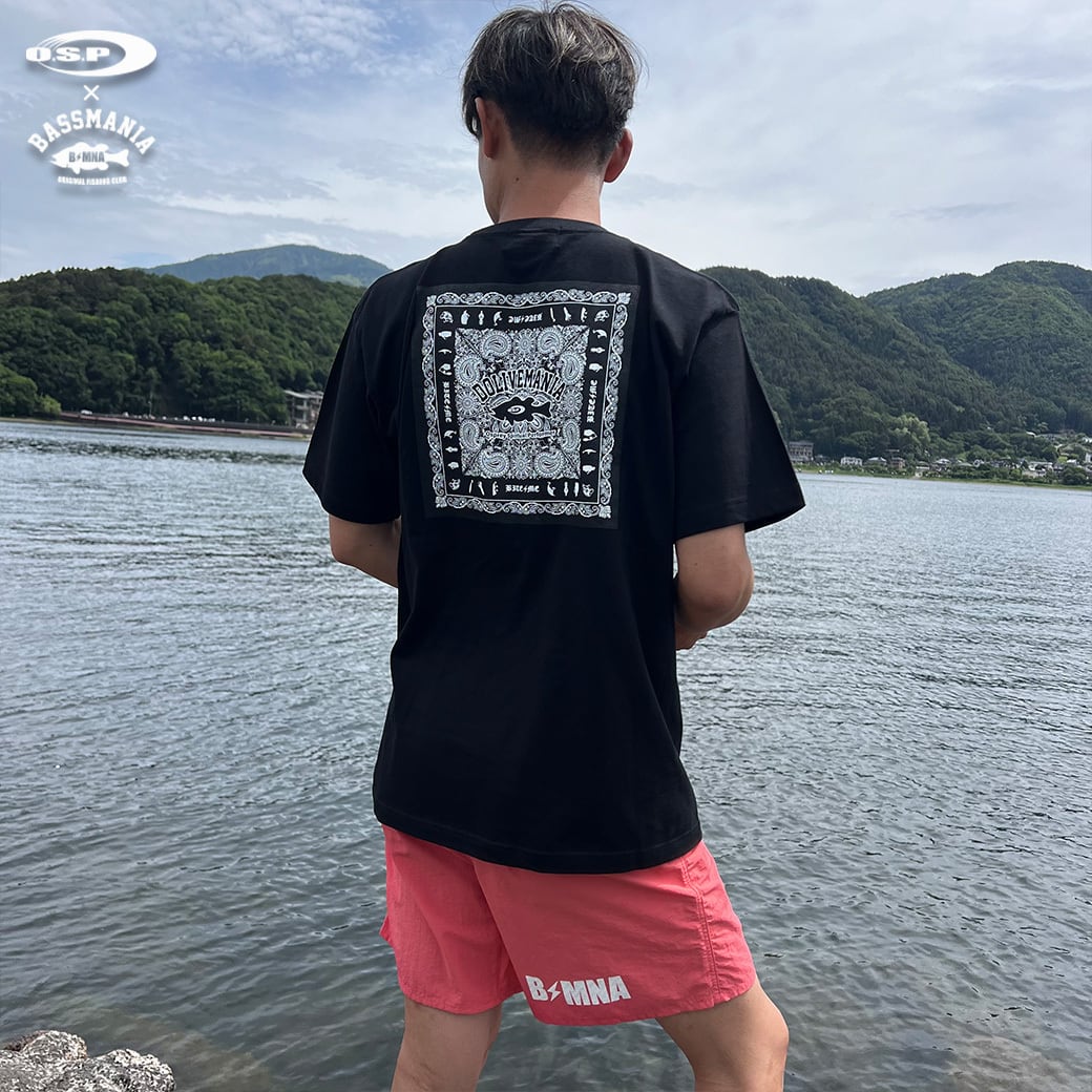 O.S.P×bassmania】 BANDANA Tシャツ［BLK］［WEB限定生産