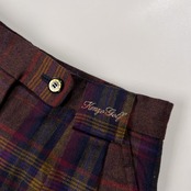KENZO GOLF ケンゾー ゴルフ チェック柄 タック スラックスパンツ ボトムス 66 /オールド/ビンテージ/レディース/裾ダブル