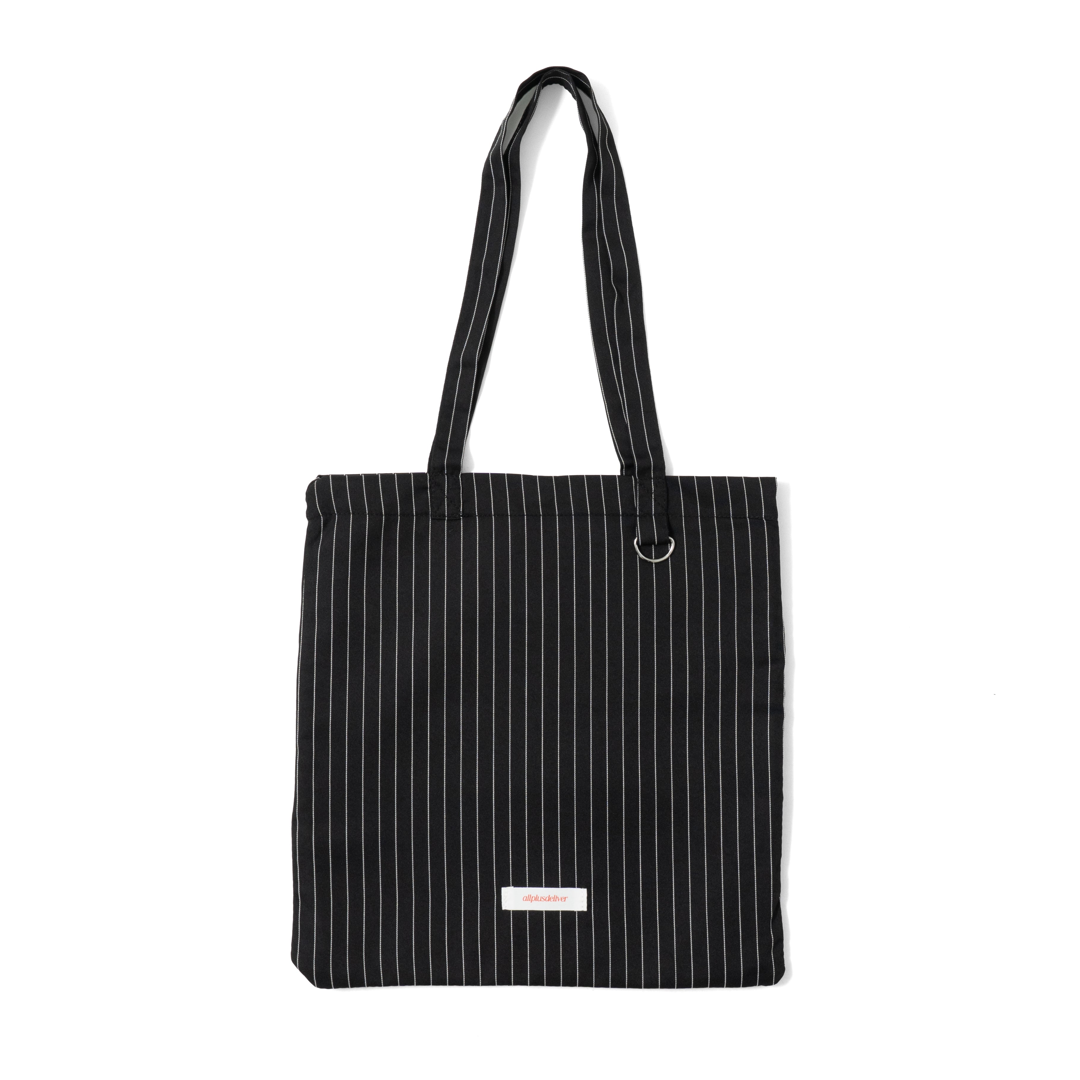 ALPSDR STRIPE TAG TOTE BAG / BLACK