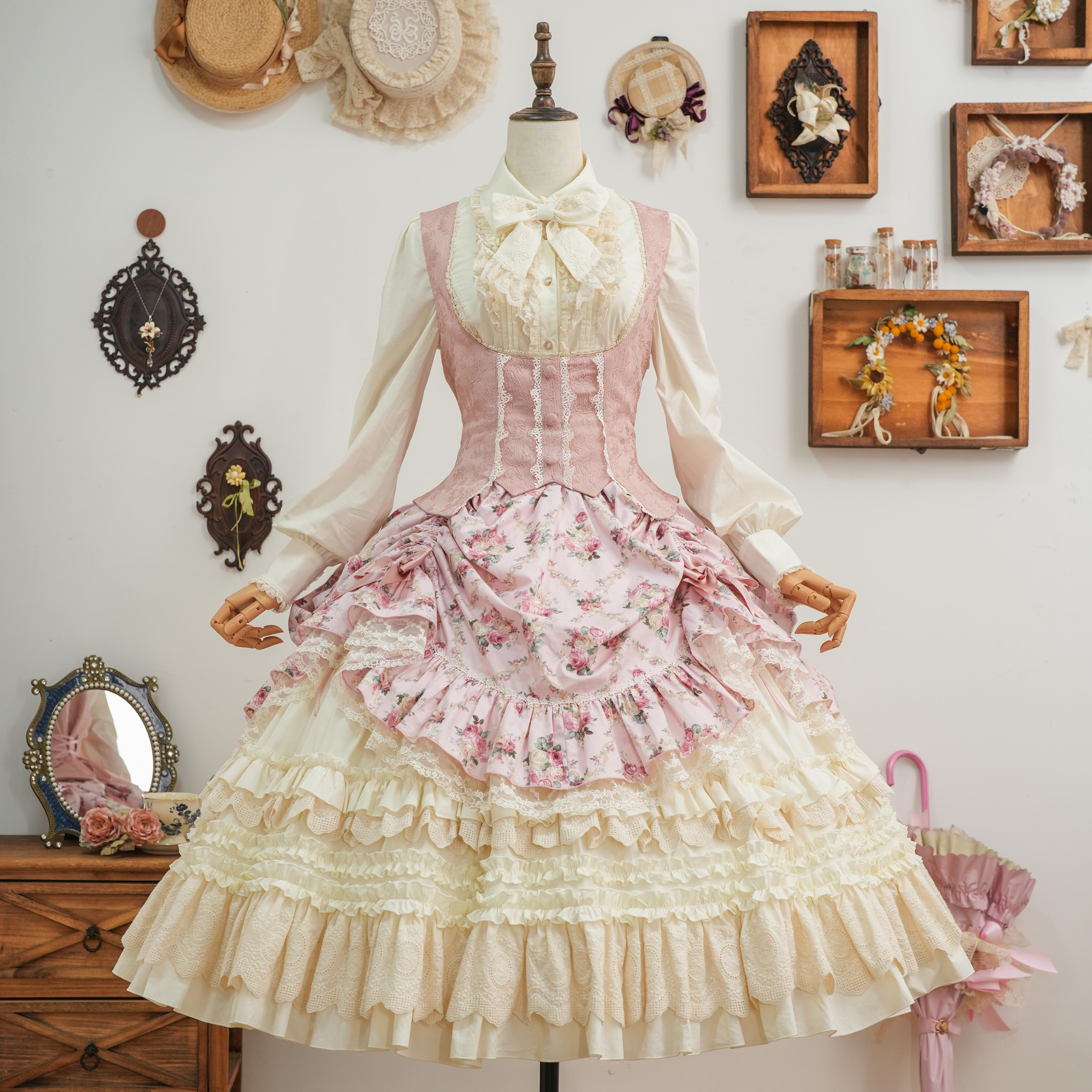 Fashion Show】フローレンス・ブーケ ベストジャンパースカート+ケープ