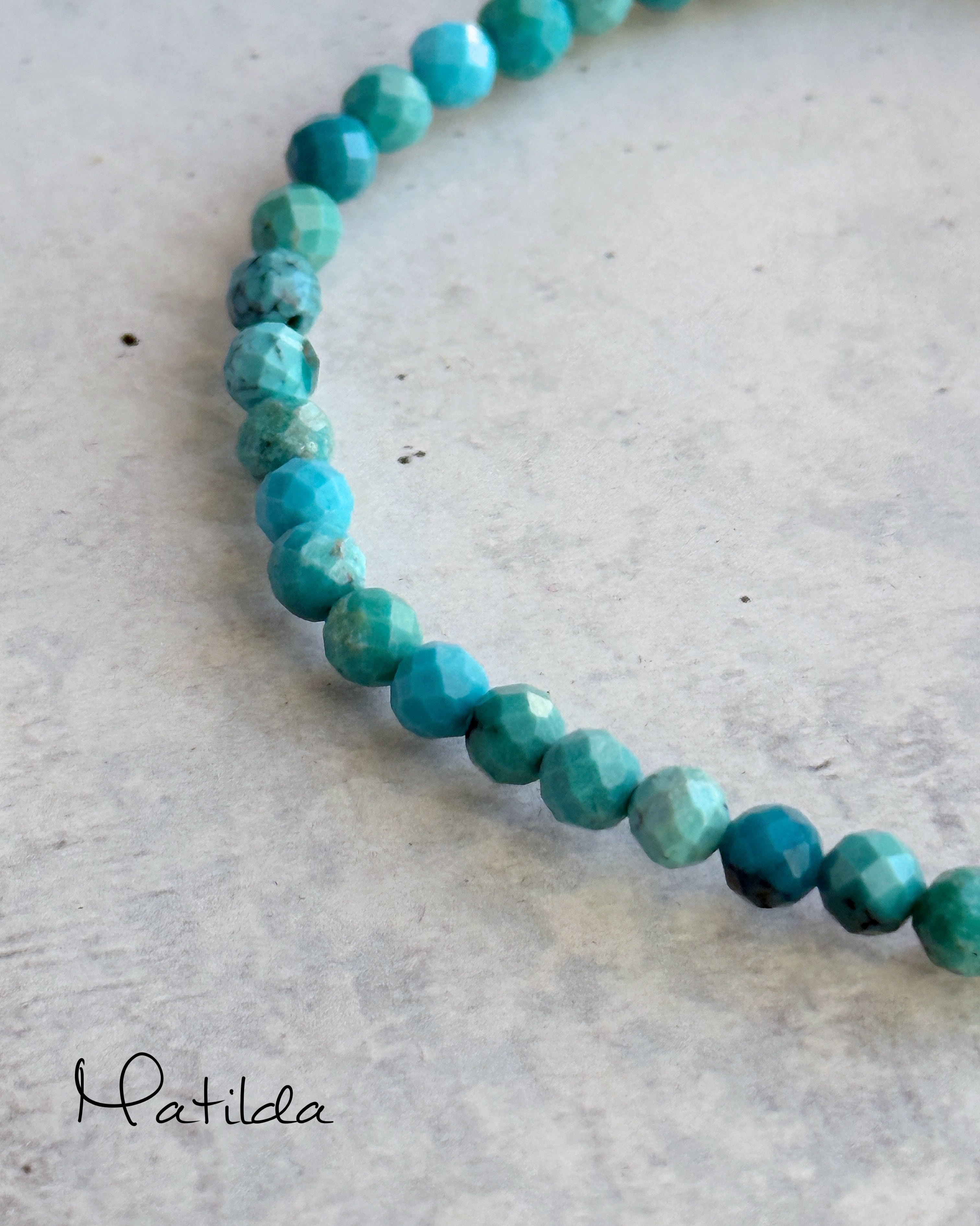 Tube & stone bracelet(ターコイズ)