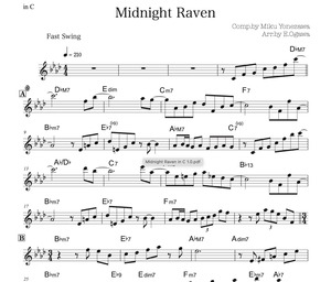 Midnight Raven　譜面 inC