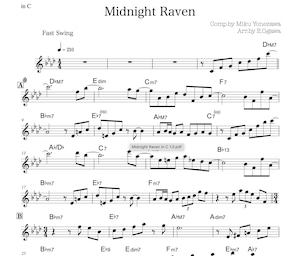 Midnight Raven　譜面 inC