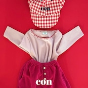 韓国子供服 / 26Autumn / CON / ピンコットTシャツ / キッズ / 秋服 *1~4*