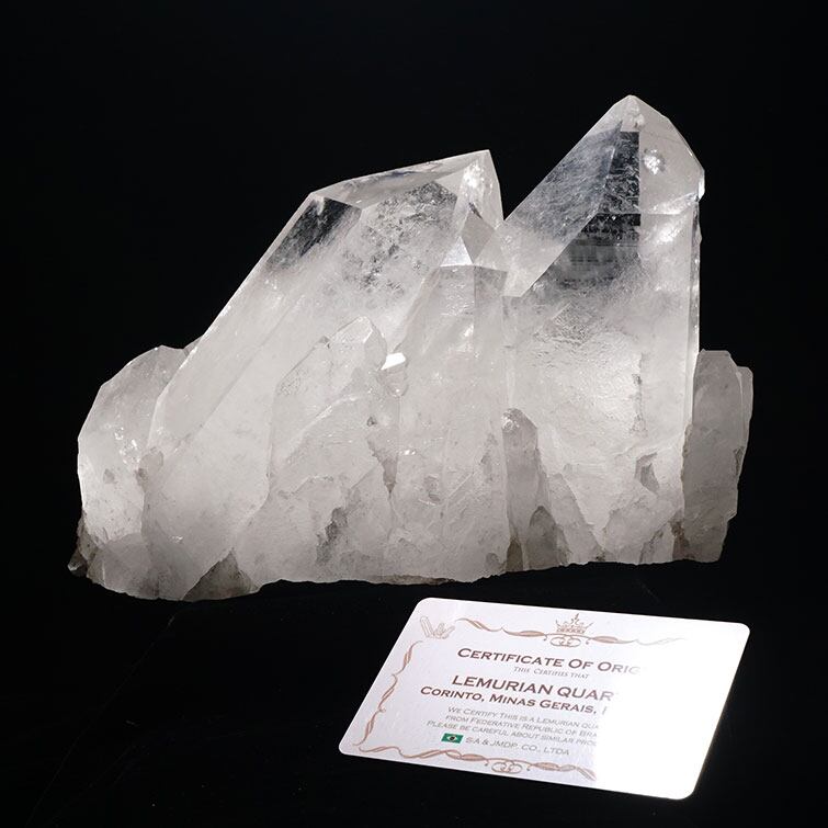 3.1Kg 水晶 クラスター 原石 ブラジル ミナスジェライス州 コリント産 レムリアンシード 証明書付属 282-167