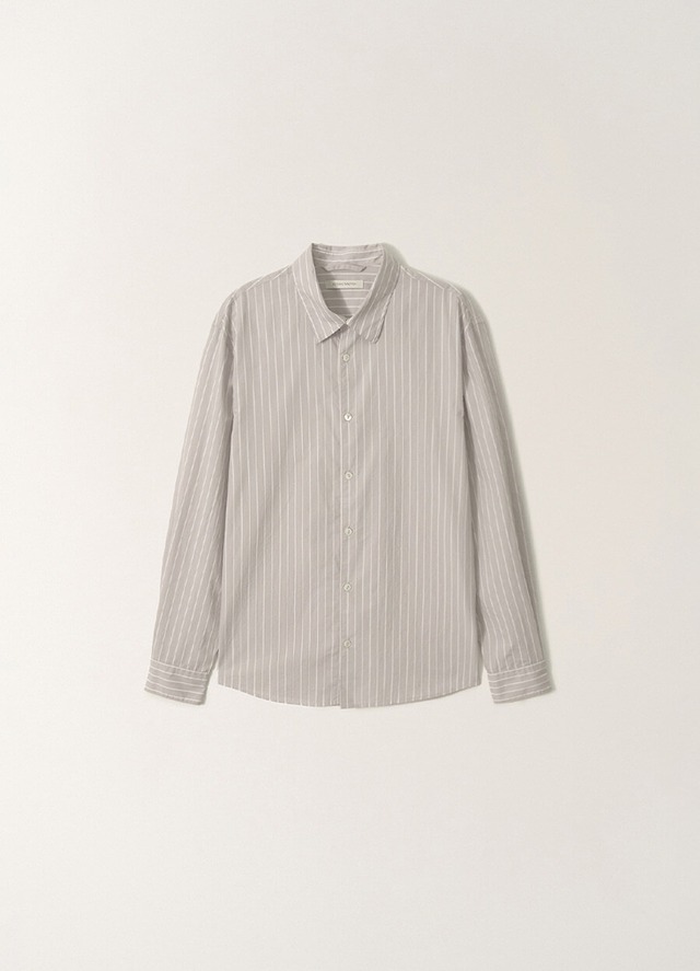 [NOTHING WRITTEN] Poplin stripe shirt (Gray, W) 正規品 韓国ブランド 韓国通販 韓国代行 韓国ファッション ナッシングリトゥン 日本 店舗