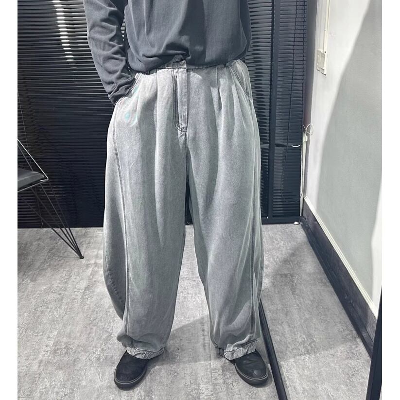 タック入り ワイドレッグ フルレングス パンツ 2color MPA0192