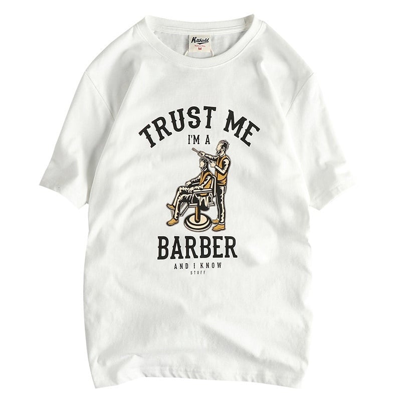 Barber print T-shirt 3173