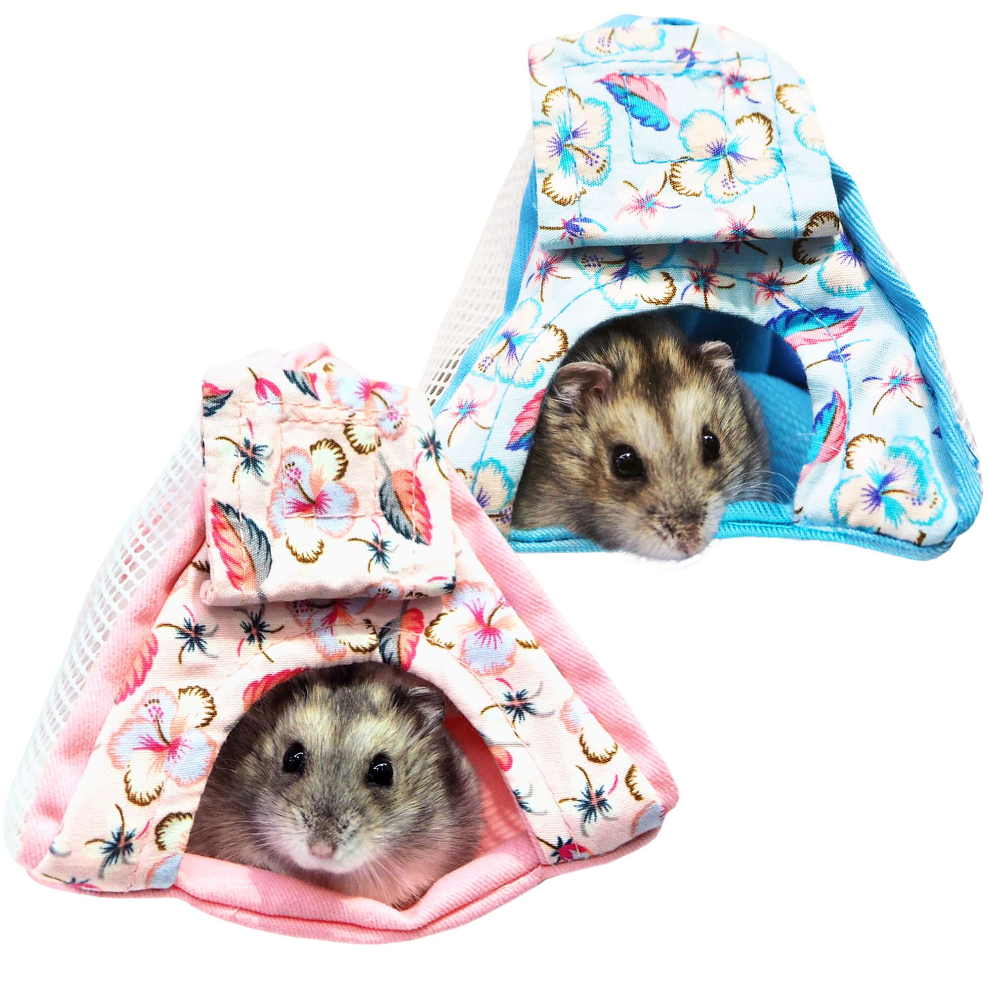 【小動物】プチテントハウスメッシュ　ピンク / ブルー