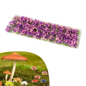 【特価処分】花 ジオラマ用素材 人工芝生現実的な花のクラスタモデル鉄道 グラス模型 草むらピンクパープルの花 DIY 鉄道模型 ジオラマ シーンアクセサリ 建物モデル 装飾 風景 箱庭 (ピンクパープル)