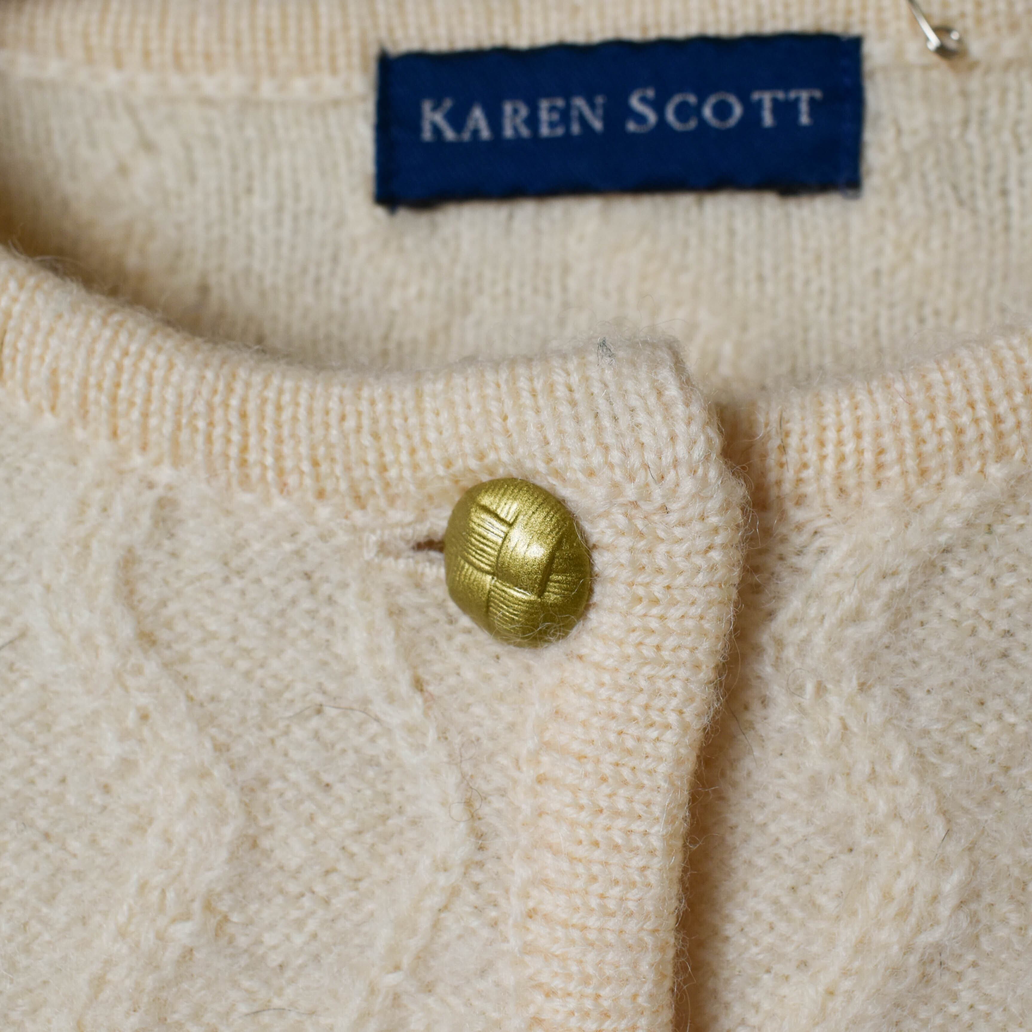 [USED] KAREN SCOTT made in AUSTRALIA gold button knit cardigan