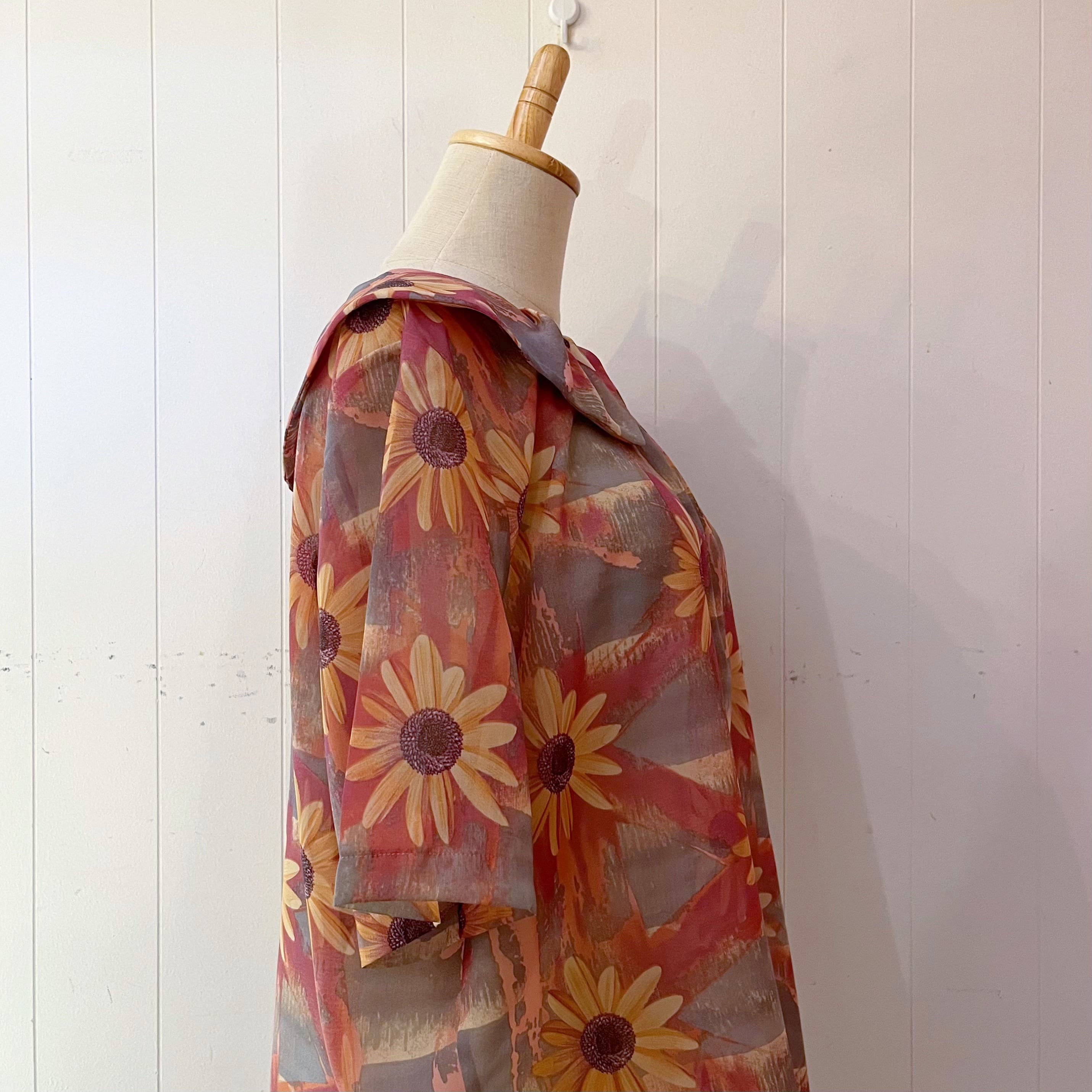sunflower sheer blouse