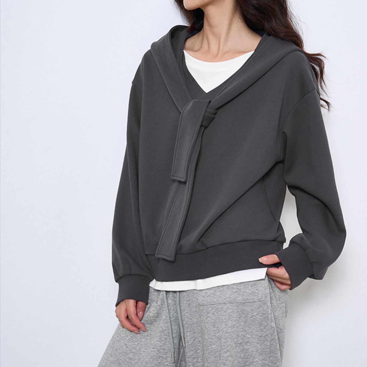 ボウタイフーディーリラックスプルオーバー PO3439