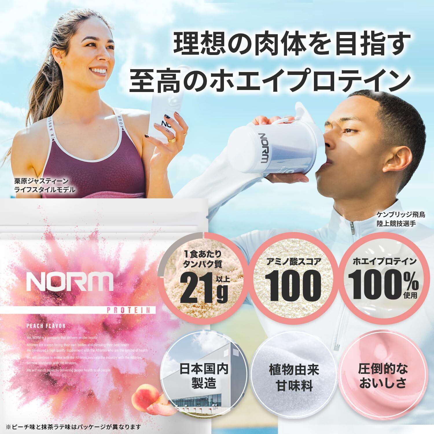 ノーム　NORMプロテイン2袋セット　ピーチ・ヨーグルト　送料無料　新品未開封 ノーム NORM プロテイン ピーチ&ヨーグルト2袋セット 送料無料 新品未