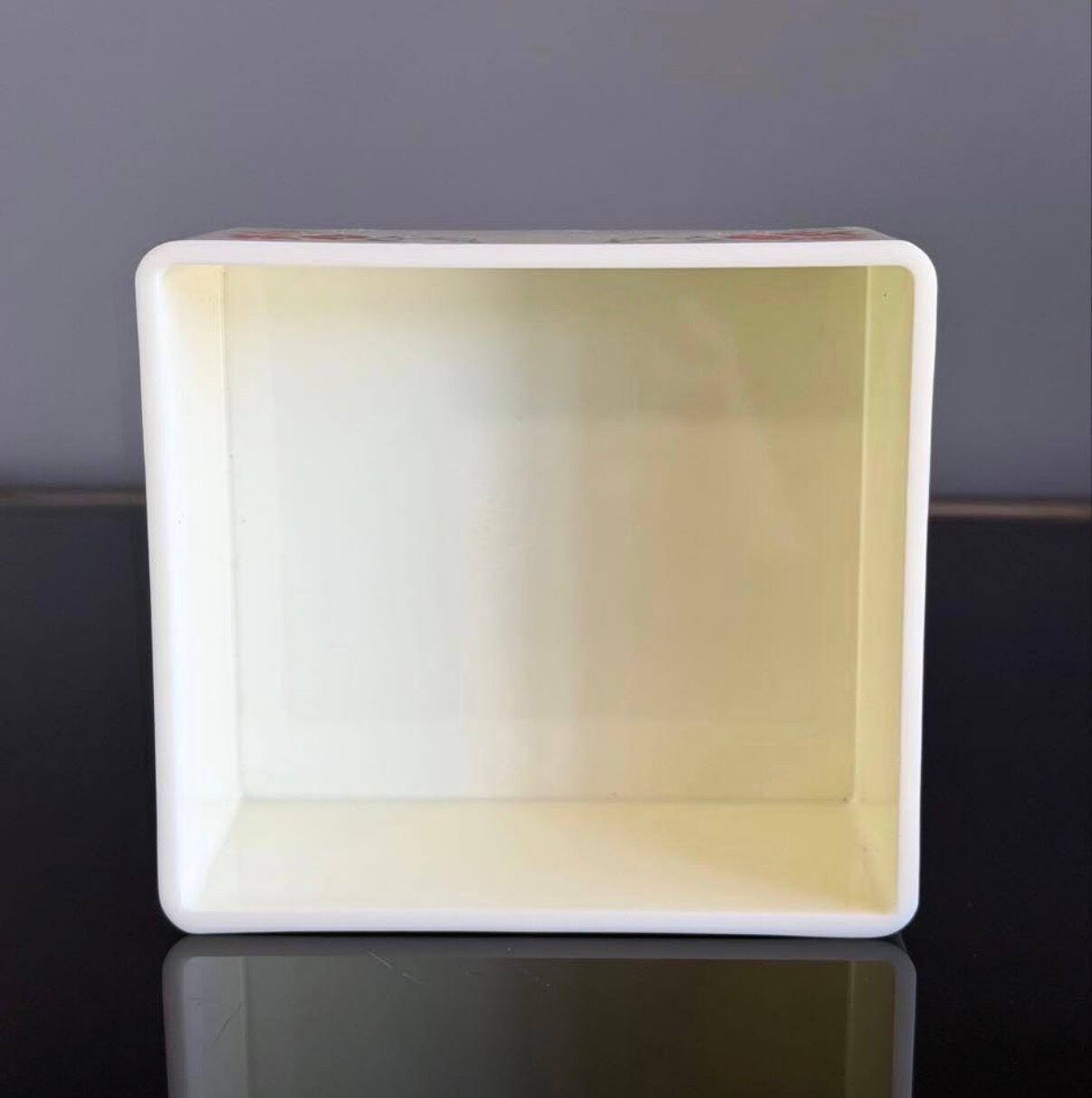 ファンシーレトロ プラスチックキャニスター 花柄小物入れケース 昭和