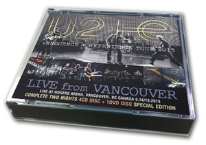 NEW  U 2 iNNOCENCE + eXPERIENCE TOUR 2015 : LIVE FROM VANCOUVER   4CDR+1DVDR  Free Shipping