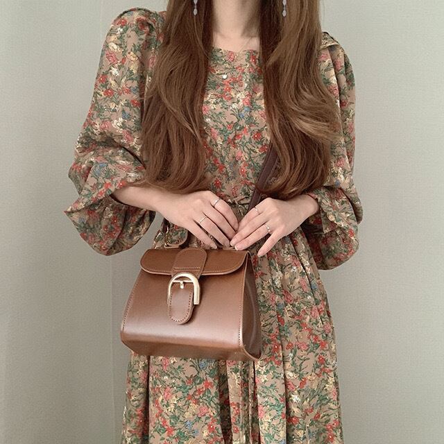 ワンピース レディース ロングワンピース 袖あり 長袖 パフスリーブ かわいい 大人可愛い きれいめ カジュアル 清楚 おしゃれ お洒落 おとな ナチュラル こなれ感 キュート 個性的 抜け感 レトロ 送料無料 存在感 無地 学生 通学 デート お出かけ 女子会 カフェ巡り 街歩き お買い物 フリーサイズ フラワー 花柄 春 夏 20代 30代 40代 50代 ママ 女性用 韓国 韓国系 着回し 普段使い 体型カバー 楽ちん ファッション コーデ モテ トレンド 流行 インスタ映え