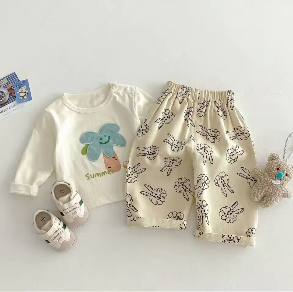 モーモー柄のかぼちゃパンツ】 牛 カボチャ 牛柄 ズボン 子供服