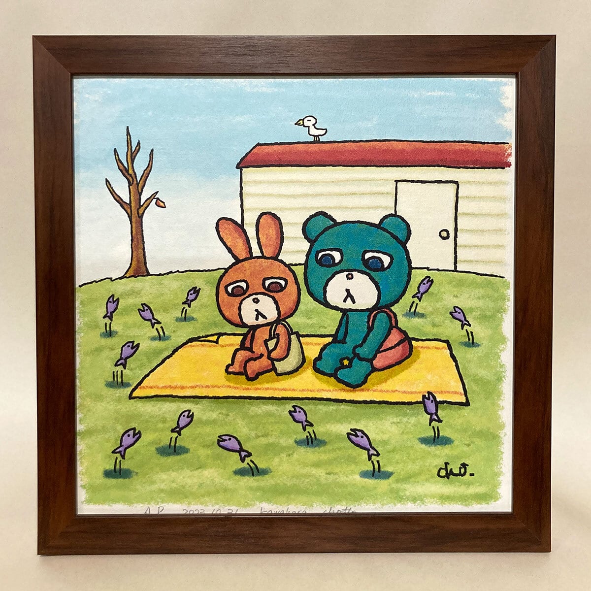 アクリル板に収まる額　現代アート作品 アクリル板に収まる額 現代アート作品