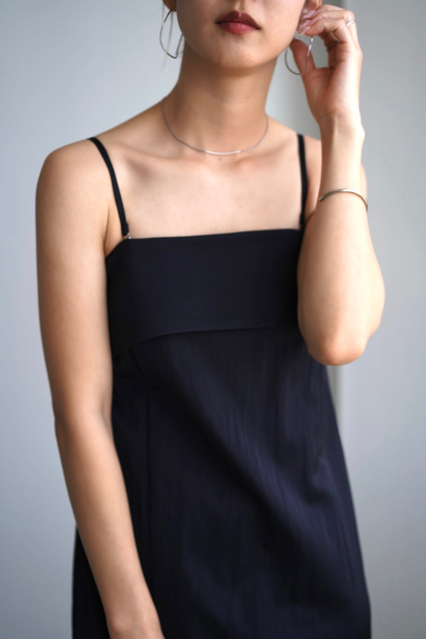 CASA FLINE カップ付2wayサテンベアドレス Black | planet3rd
