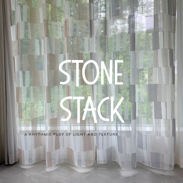 STONE STACK／フラットスタイル／シアーレースカーテン／ストーンスタック
