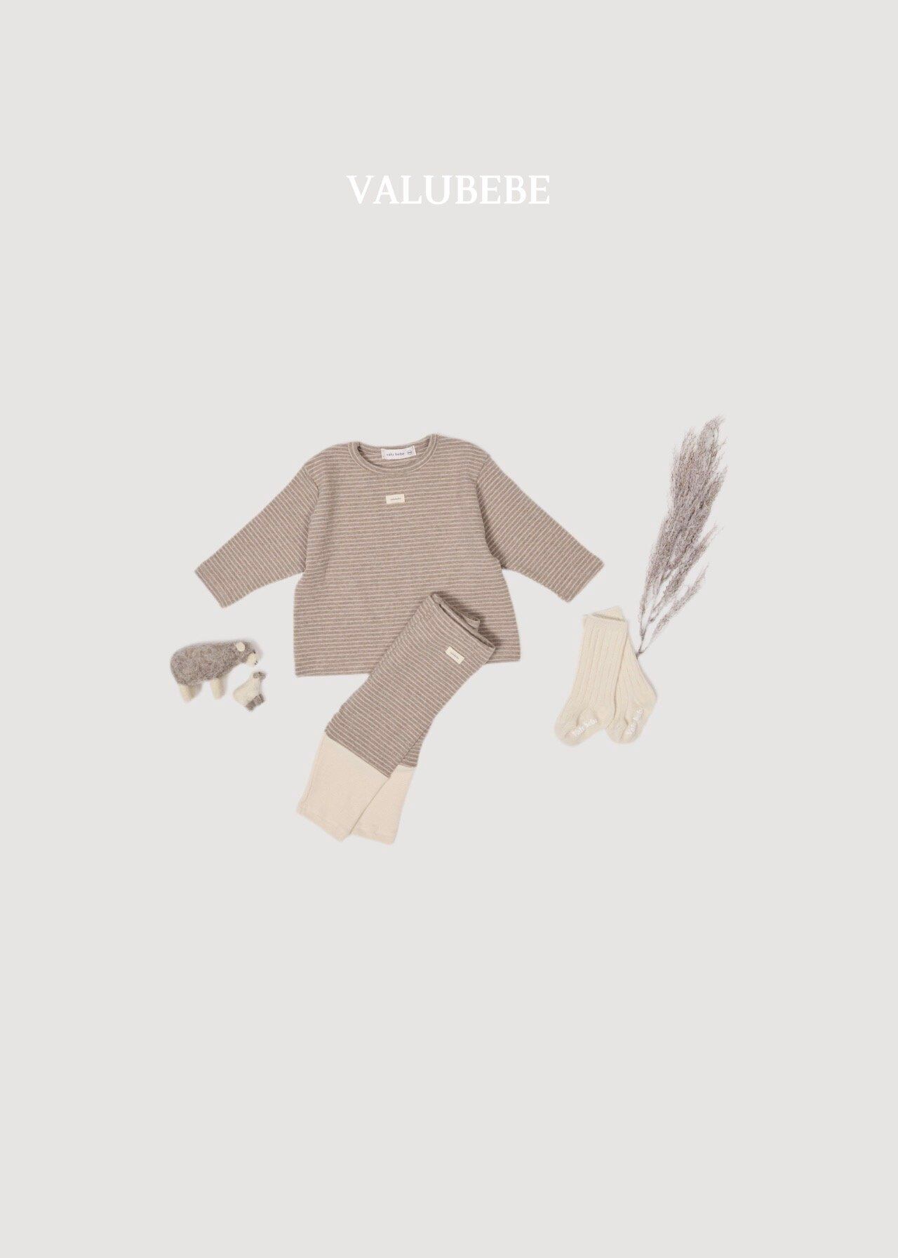 送料無料【予約】/ ウエハース配色レギンス/ valubebe