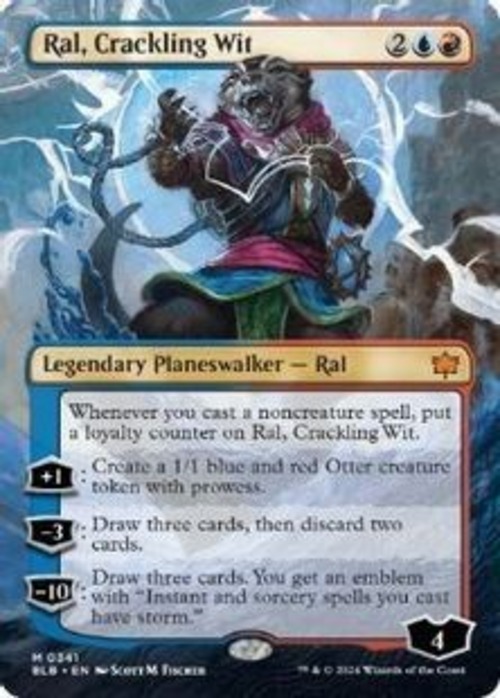 MTG《轟く機知、ラル/Ral, Crackling Wit(BLB)》英語 ボーダーレス