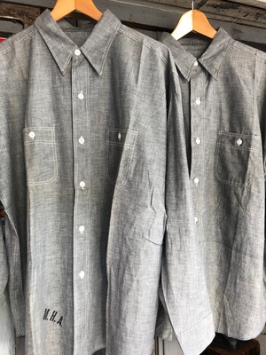 1950's Gray chambray shirt Deadstock