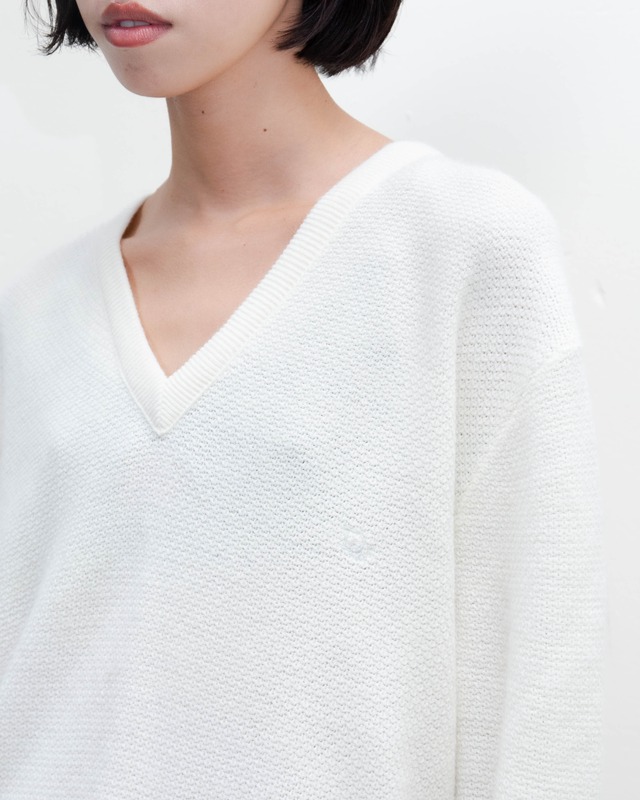1990s Christian Dior - v-neck knit sweater