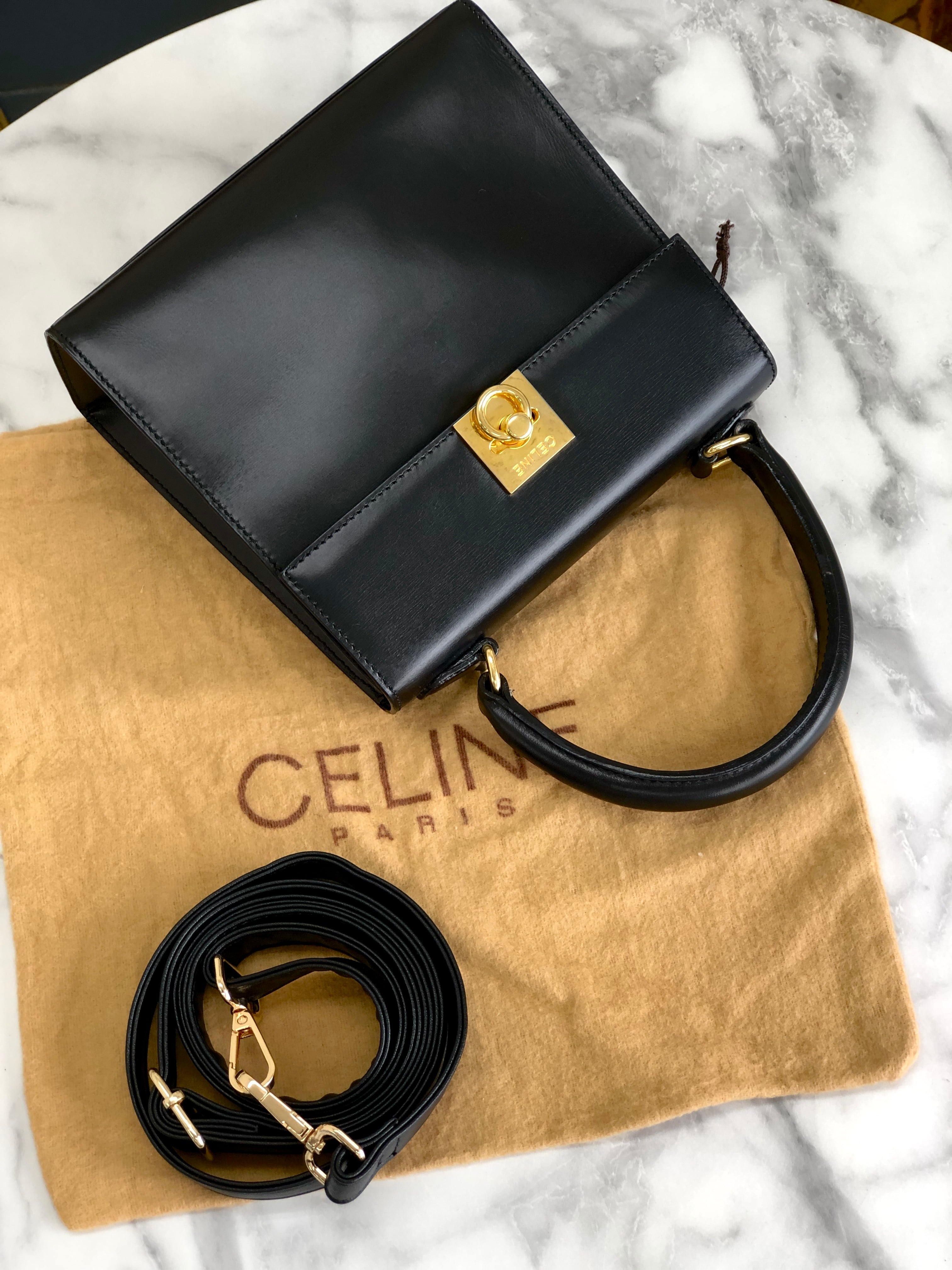 【極美品】CELINE ショルダーバッグ 2way ガンチーニ 肩掛け ブラック