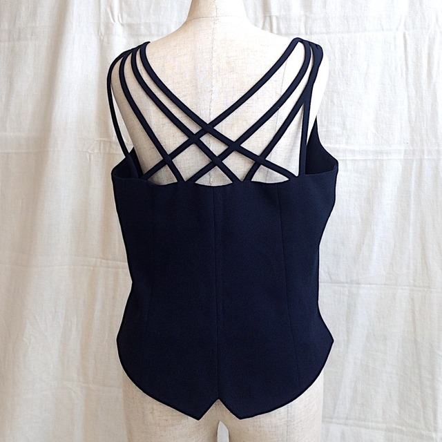 Navy corset vest 