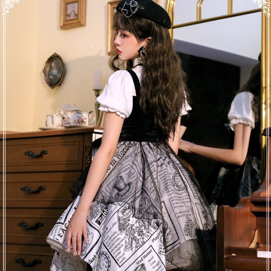 ゴスロリ通販 With U ジャンパースカート リボン アシンメトリー Alice