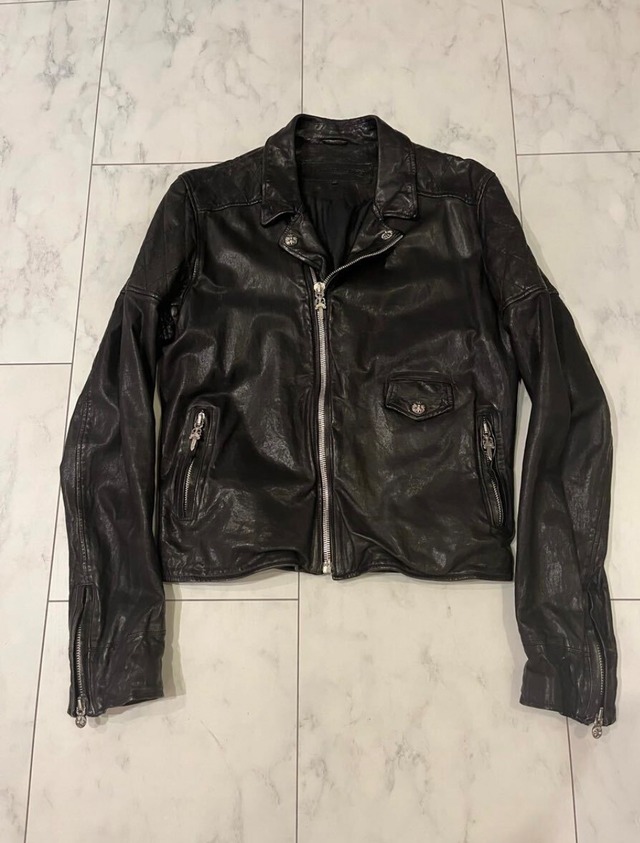 CHROME HEARTS クロムハーツ クリティンレザー CRETIN LTHR ライダース