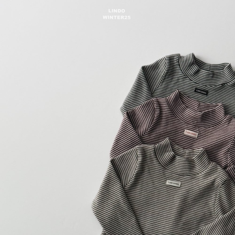 【予約商品】stripe half neck t-shirt