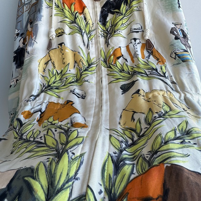 HERMES ジップアップフーディー シルク オールドエルメス 古着 画像5