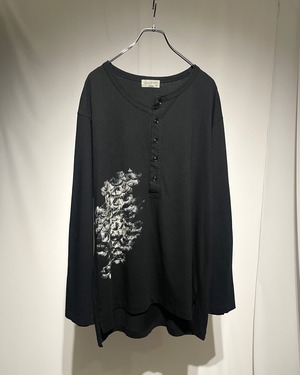 A/W2019 Yohji Yamamoto pour homme - Scale Pattern Asymmetric Henry L/S Top