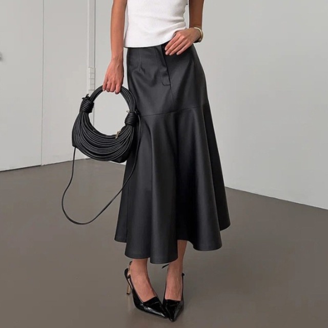 フェイクレザー マーメイド スカート 238542