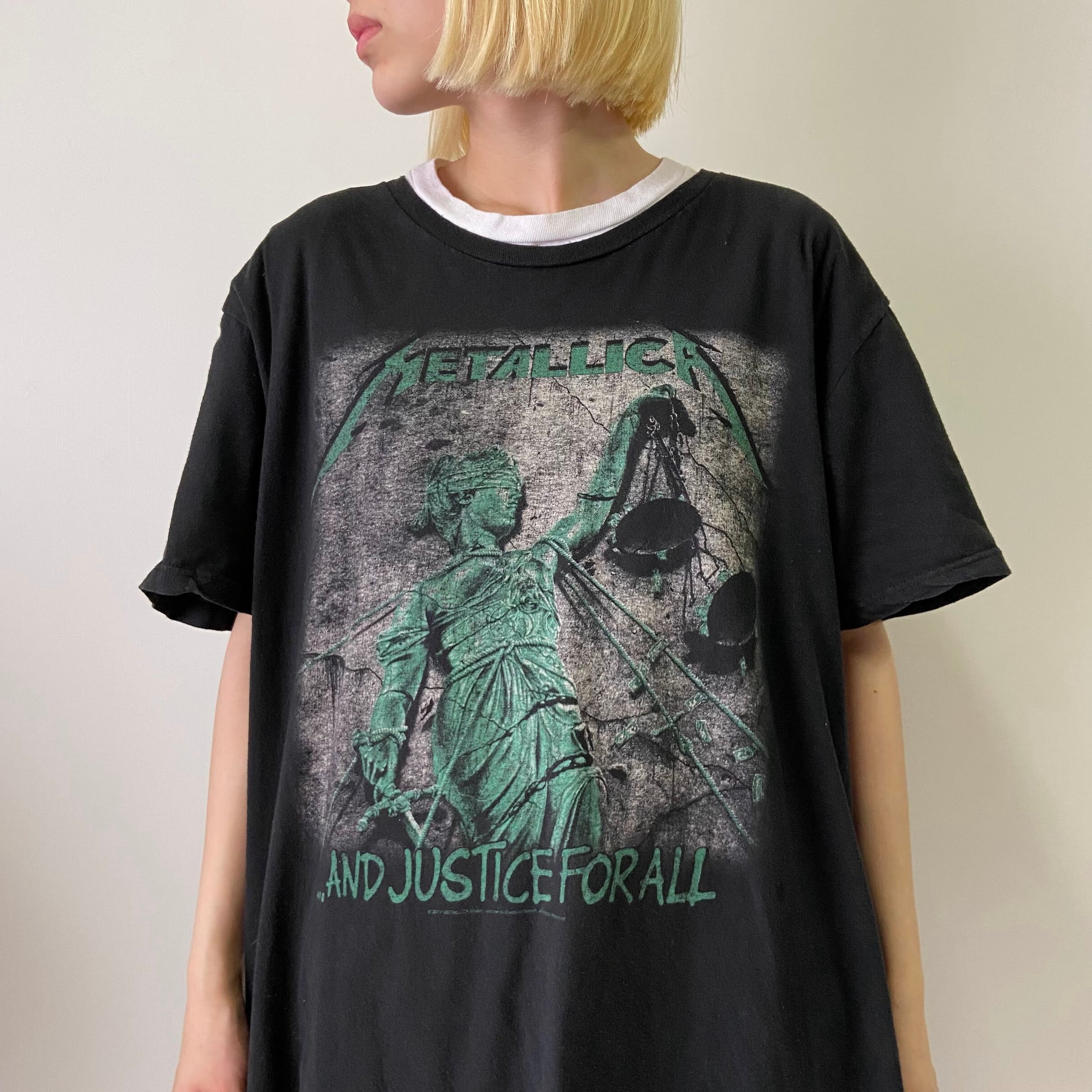 《未使用》メタリカ バンド ロックT プリント 半袖Tシャツ メンズ2XL