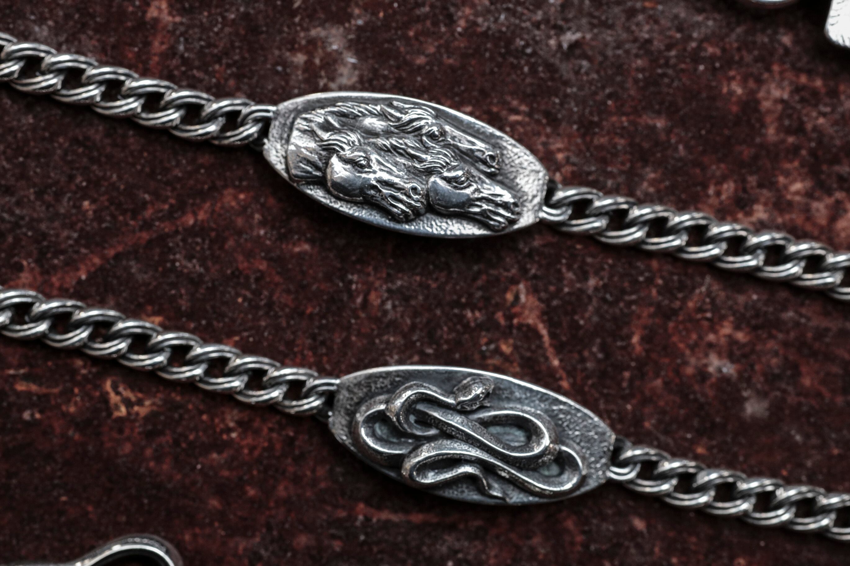 horse plate bracelet silver (S.M.L.XL)