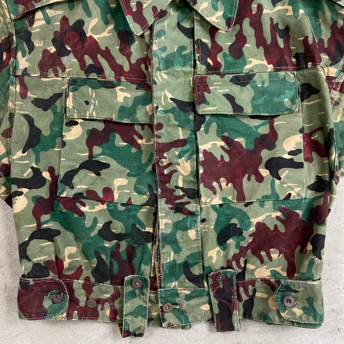 50〜60年代 スペイン軍 アメーバカモ リバーシブル フィールド