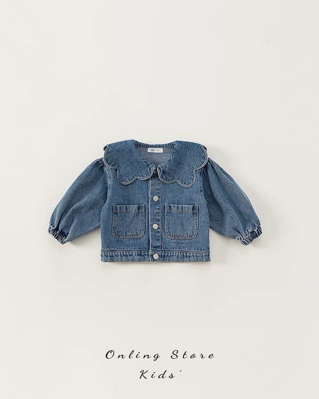 襟付きデニムジャケット