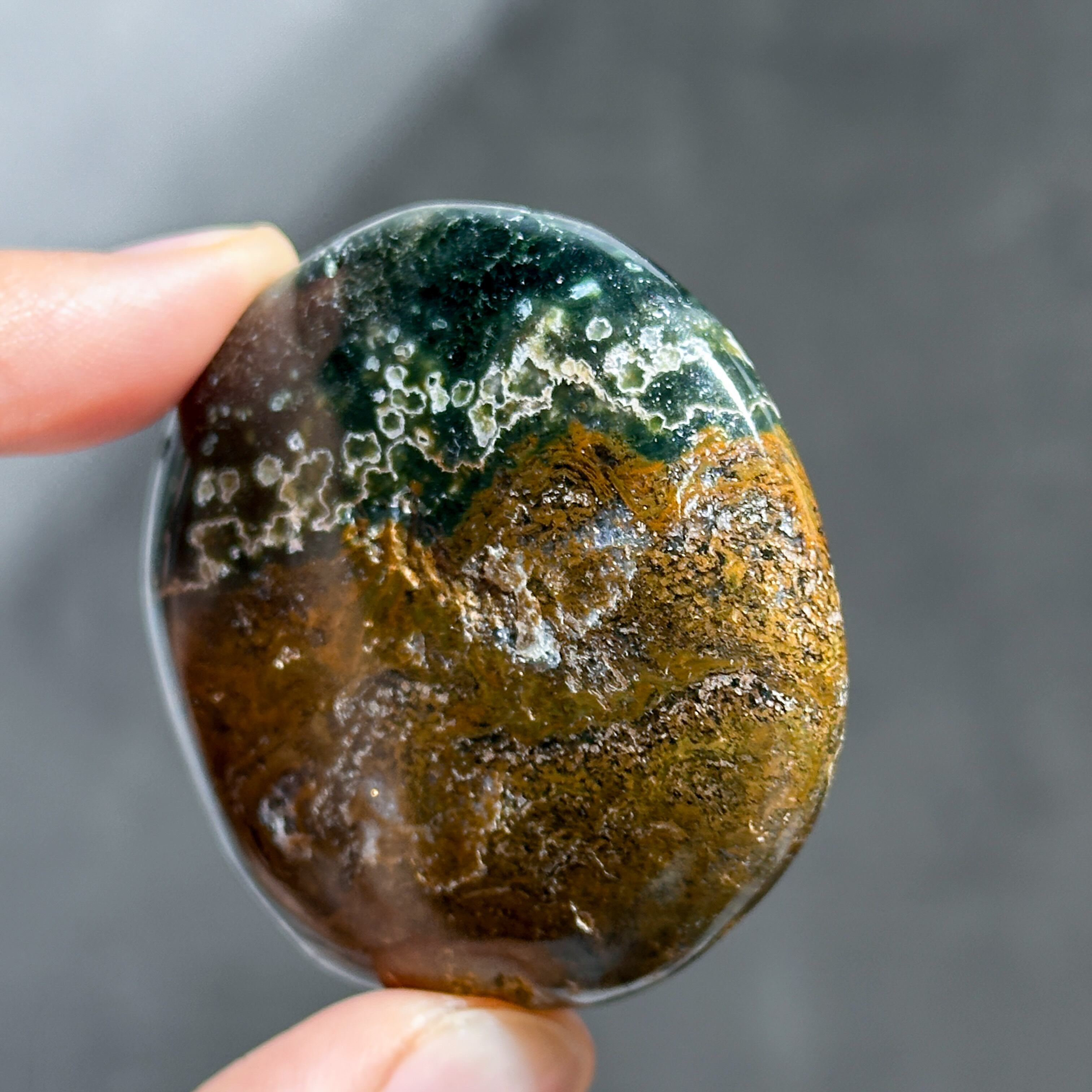 珍しい　パワーストーン　オーシャンジャスパー オーシャンジャスパー パームストーン41◇ Ocean Jasper ◇天然石