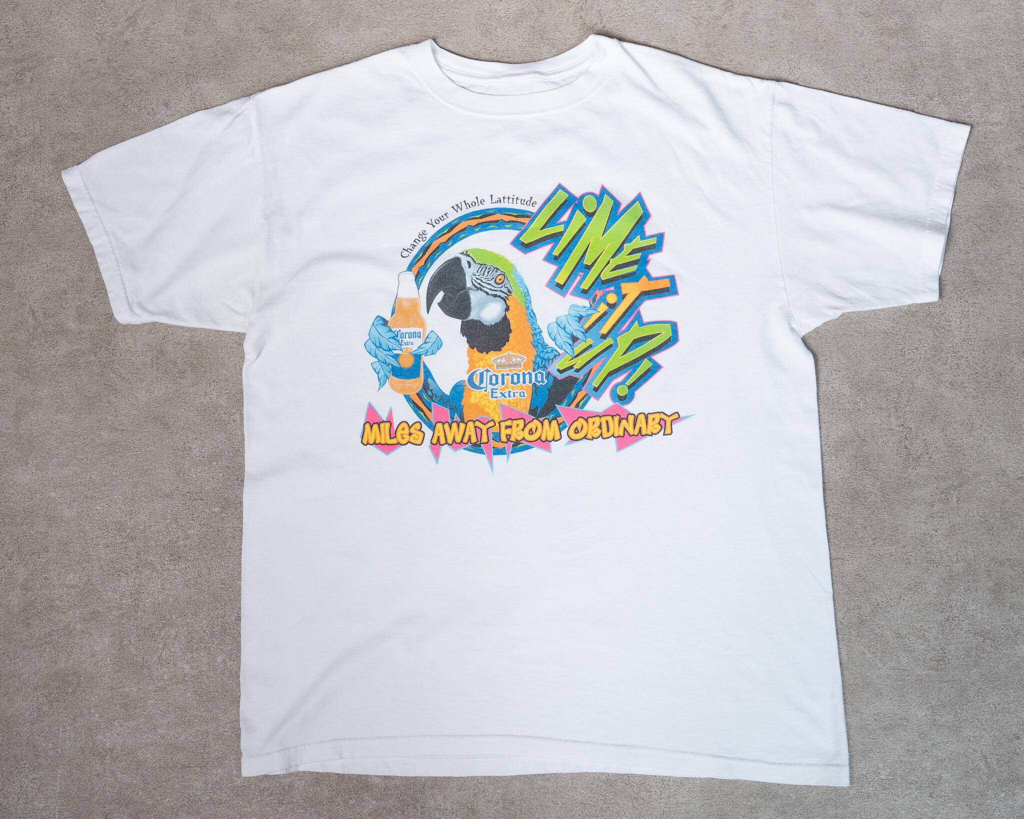00's コロナビールCORONAベースボールシャツ　企業系 ビックサイズ　希少 ANVIL】00's Corona Print T-Shirt 