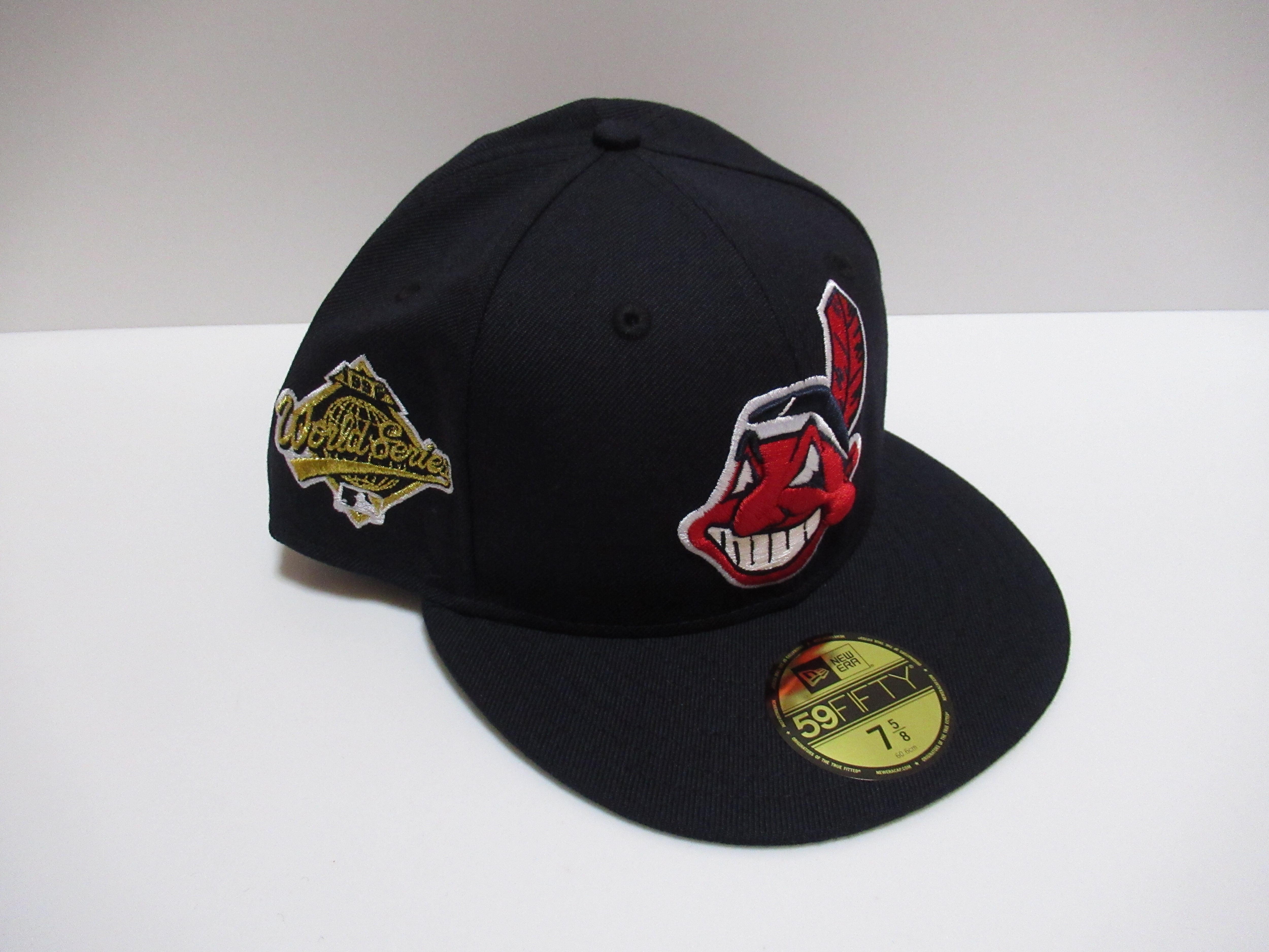 NEW ERA 59fifty Cleveland Indians インディアンス CAP ネイビー