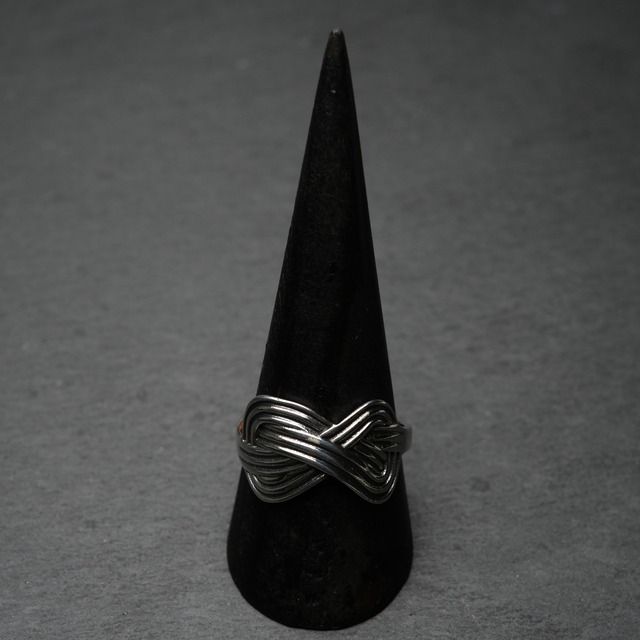 シルバー925 Silver 結び目デザインリング/軽研磨仕上げ/21号