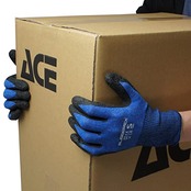 [ACE] 作業手袋 天然ゴム背抜き手袋 ネイビー 女性用Sサイズ AG7822 ラバーレックス